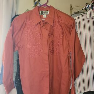NWT Forenza brand orange button down.